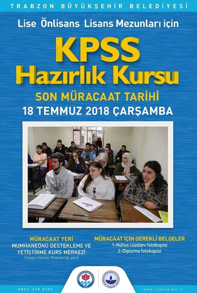 Büyükşehir Belediyesi KPSS kursu başlıyor