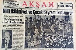 https://upload.wikimedia.org/wikipedia/commons/thumb/5/55/1953_04_23_Aksam_Cocuk_Bayrami.jpg/250px-1953_04_23_Aksam_Cocuk_Bayrami.jpg